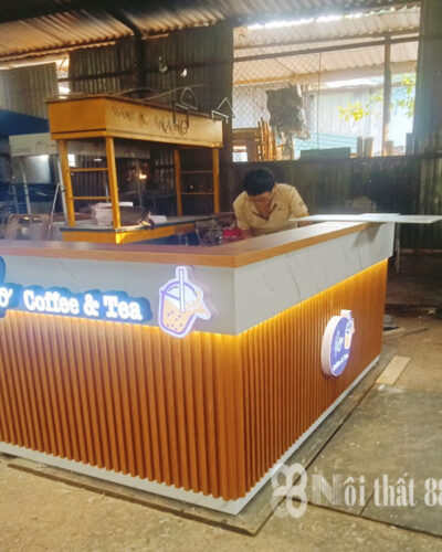 Quầy bar trà sữa chữ L SP 3977