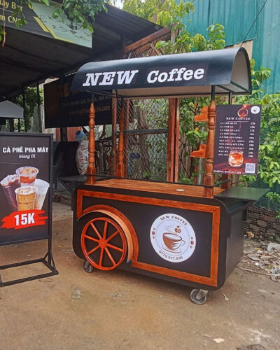 Tủ cafe mang đi đẹp giá rẻ bán cà phê take away pha máy tại Hóc môn, Bình Chánh