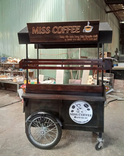 Xe cà phê mang đi bán cafe pha máy 120cmx60cm